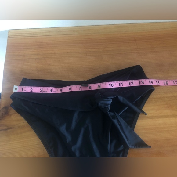 Pour Moi black India Collection high wasted tie bikkini bottoms nwot - Picture 4 of 6